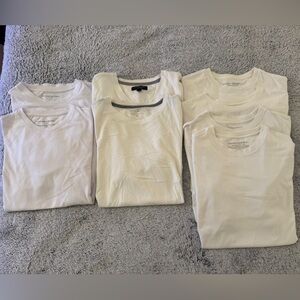 Banana Republic White Crew Neck T-Shirts